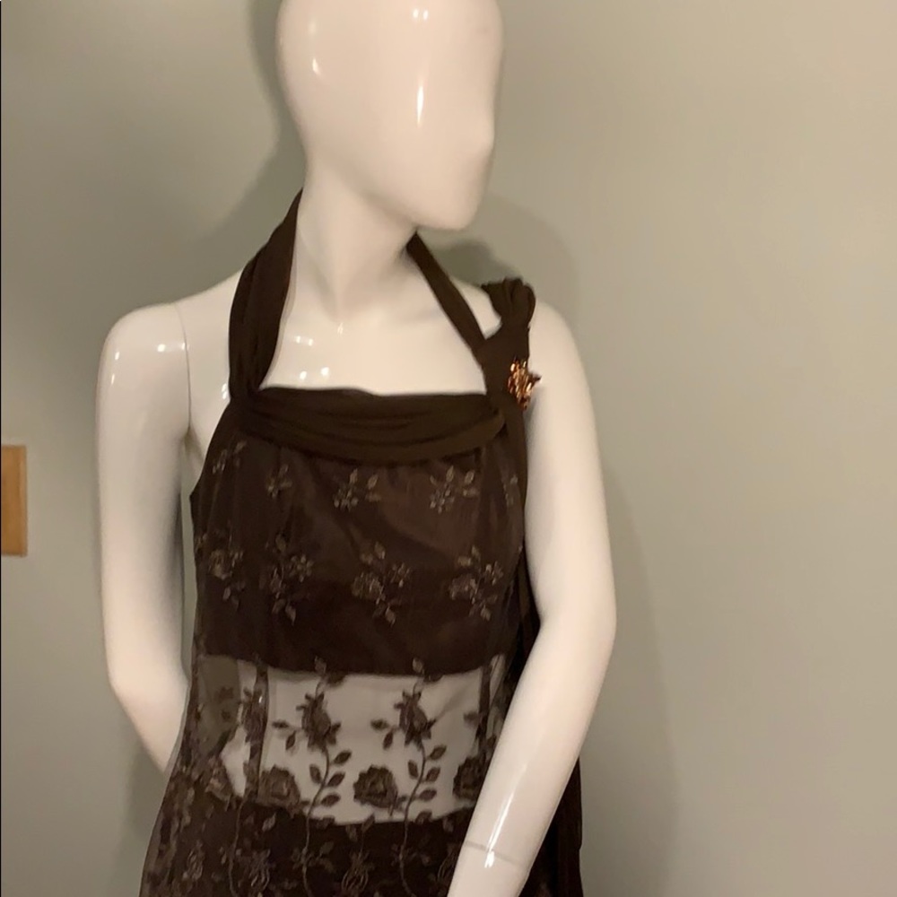 Chiffon Lace armpit to armpit 17”L26pants46”L